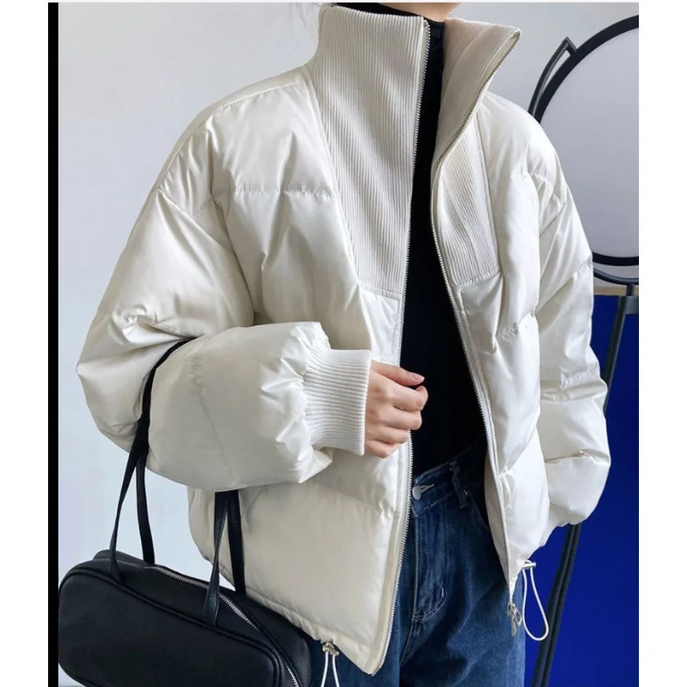 Standing Collar Cotton Coat for Women - Autumn and Winter Cotton Jacket and Coat