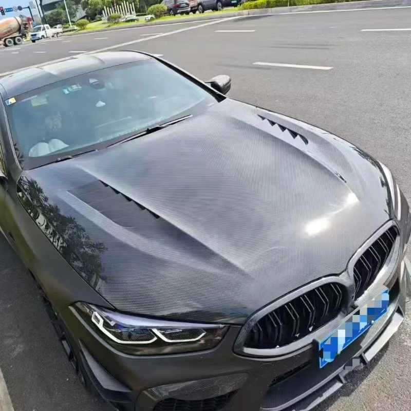 

V-style Engine Hood with Dry Carbon Fiber for BMW M8 G14 G15 8 Series 840i Modification, High-quality Engine Hood