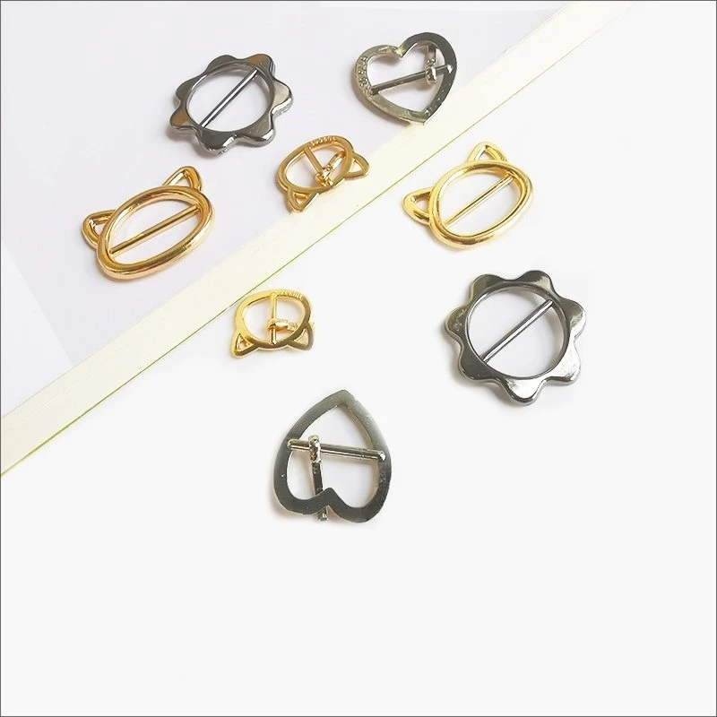 Round Circle Clip Buckle Clothing Ring Wrap Holder Silk Scarf Ring Clip T-shirt Tie Clip DIY Female Ornament