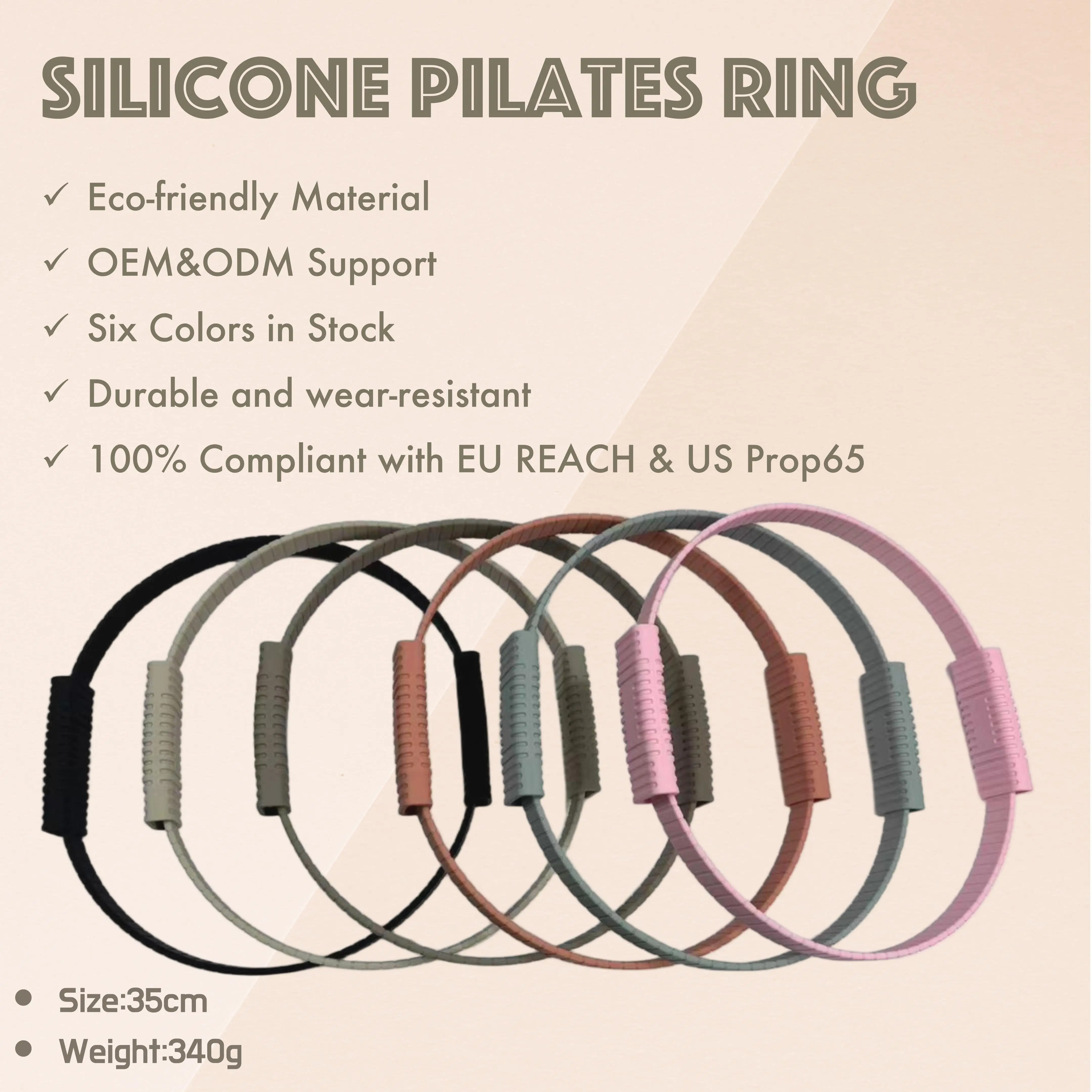 New Arrival Pilates Ring Yoga Exercise Training Equipment Silicone Edged Snap Closure Round Design Factory Direct Supply