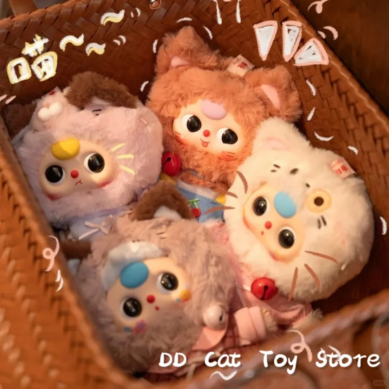 オリジナル在庫ベビー 3 子猫ワードローブシリーズぬいぐるみブラインドボックスかわいいトレンディなおもちゃサプライズボックス机の装飾誕生日ギフト