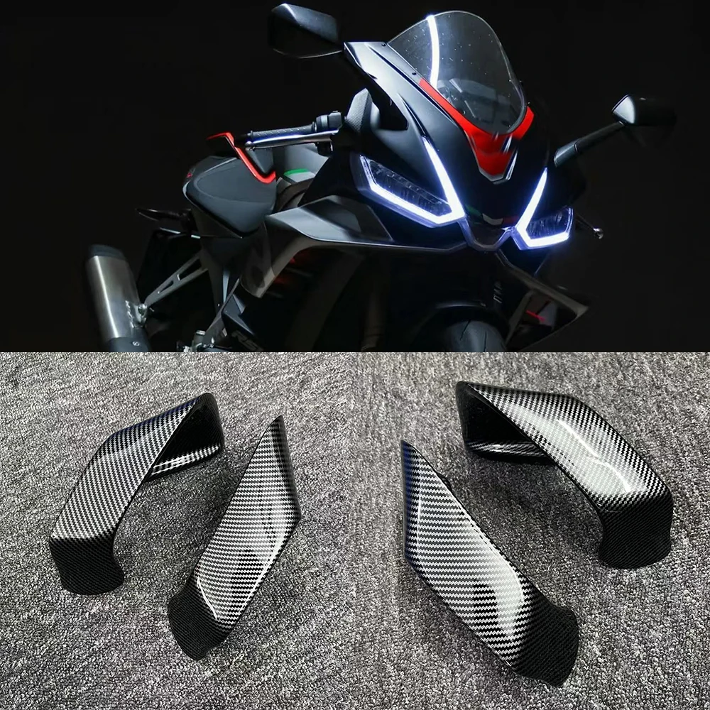 

For Aprilia RSV4 RR RF 1100 Factory APRC 2009 2017 2018 2019 2021 Carbon Fiber Winglets Fixed Wind Wing Air Deflectors Fairing