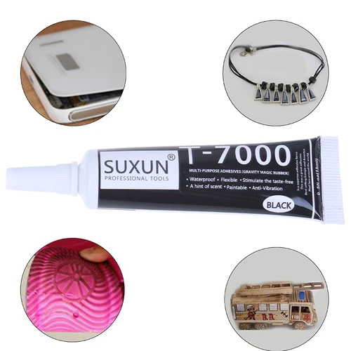 Imagen 2 del producto Pegamento negro T-7000 para reparación de marco de pantalla de teléfono móvil, adhesivo de diamante, 15ML