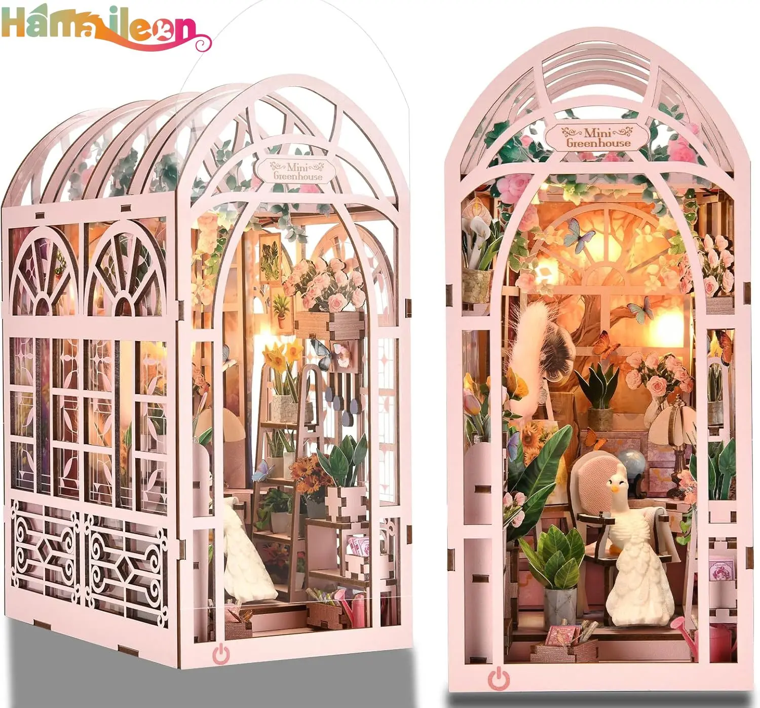 Hamaileon Aangepaste verpakking van 600 stuks Book Nook Kits voor volwassenen, DIY Miniatuur Huis Poppenhuis Kit, Boekensteun Boekenplank Decor