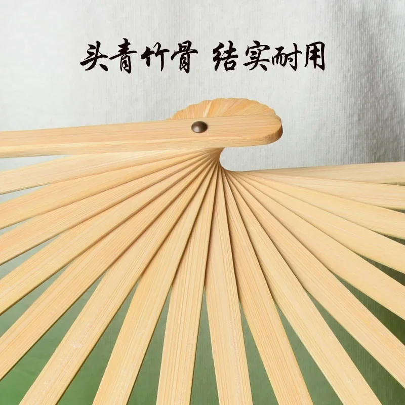 1 زوج الصينية الخيزران للطي الحرير مروحة الحجاب الرقص الشرقي الدعائم أسود أبيض التدرج الترتر دائرة مروحة 76 سنتيمتر اضافية طويلة زي #5