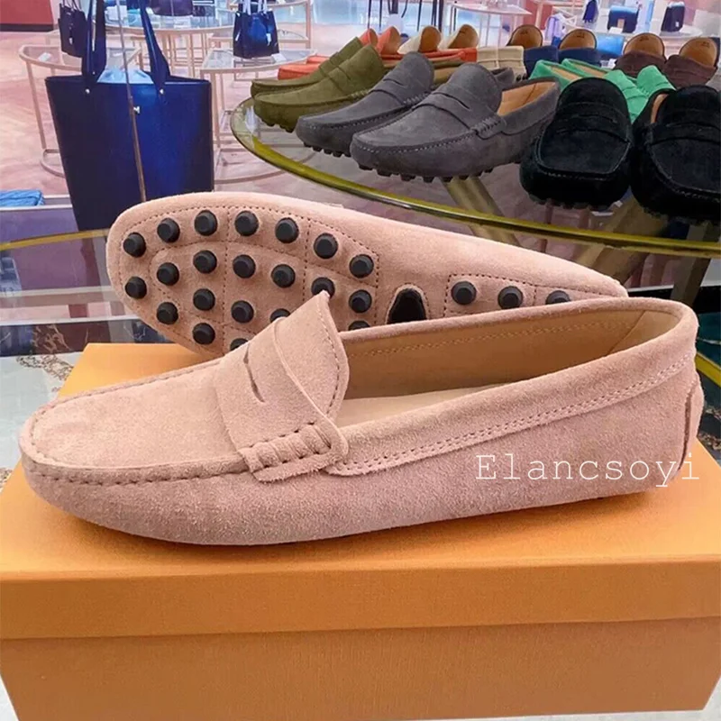Primavera otoño ante nuevo Color sólido zapatos planos mujeres punta redonda Retro mocasines perezosos diario Casual zapatos cómodos para caminar