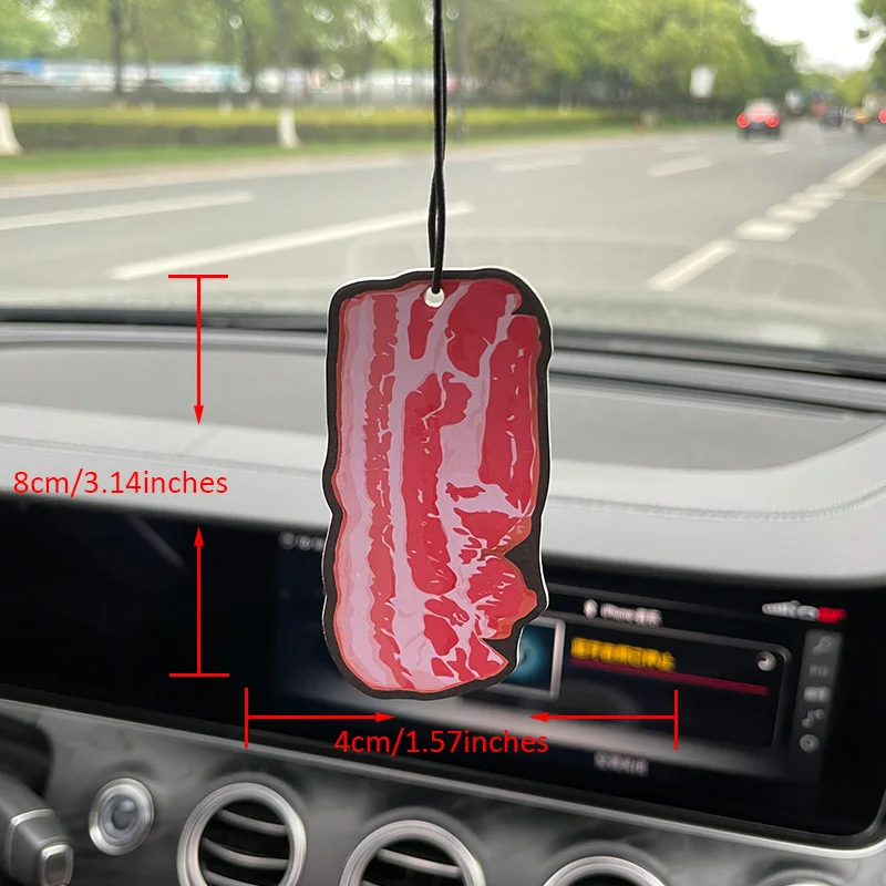 Car Aromatherapy Perfume Air Freshener Japanese Cartoon Animation Rearview Mirror Fragrance Pendant Toilet Air Vent Bacon