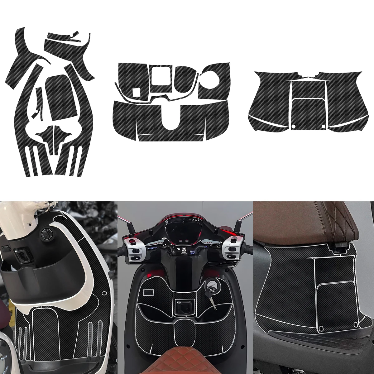 

For Suzuki US125 Carbon Fiber Protective Motorcycle Sticker Durable and Waterproof Decal Accessory