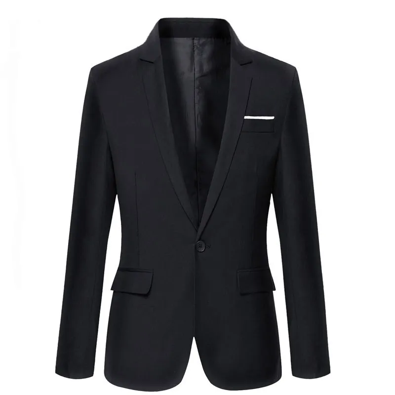 

plus Size Casual Tailored Men's Suit Spring Autumn Faion Urban Sle Long Sve Regular Fit Flat Collar Single Button Coat