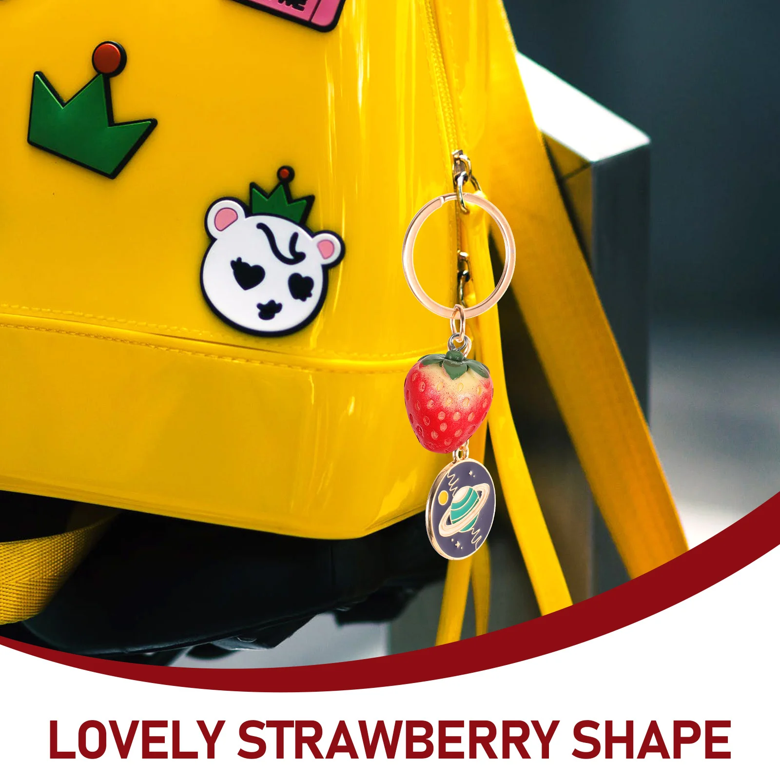 

8Pcs Strawberry Pendant Charms Resin DIY Jewelry Making Accessories Necklace Bracelet Earrings Hanging Ornaments Bag Decorations