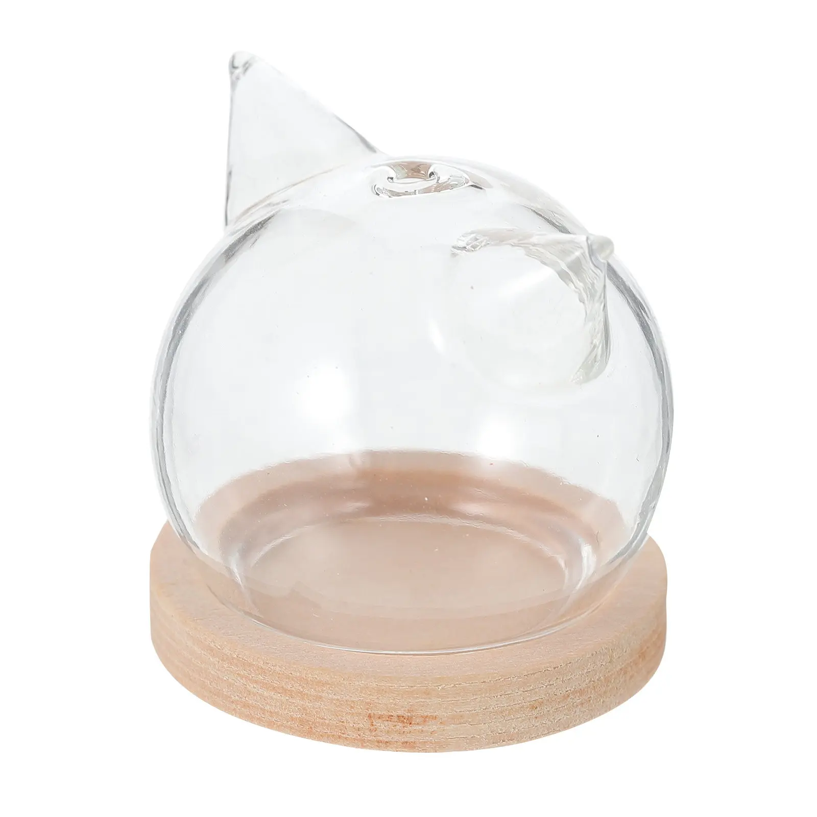2Pcs Mini Glass Jar Cake Cover Miniature House Decor Fine Wood Material Mini Landscape Ornament Small House Accessories