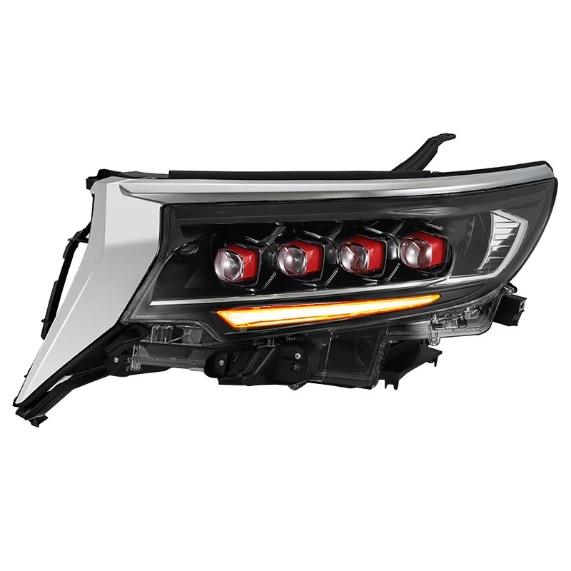 Front Lamp For 2018-2020 Toyota Land Cruiser Prado Headlights Assembly Modified LED matrix lens Headlight Daytime Running Lights