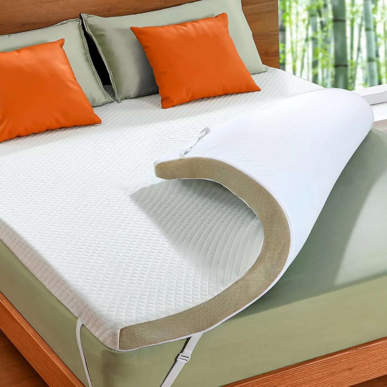 

Mattr Toppe Full, полноразмерная кровать из гелевой пены с эффектом памяти 3H, наматрасник из пены с эффектом памяти для снятия давления (полный)