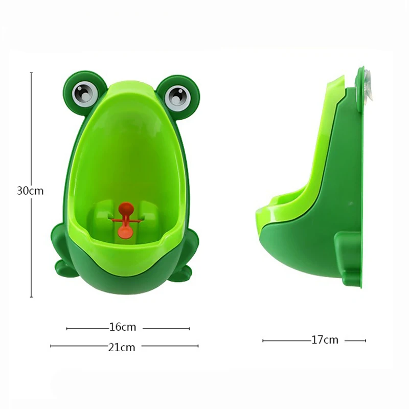 Boy Urinal Cute Frog Kids Travel Potty Training Pot Baby Urinal Baby Potty Toilet Children Stand Wall-Mounted Plastic Pee Potty