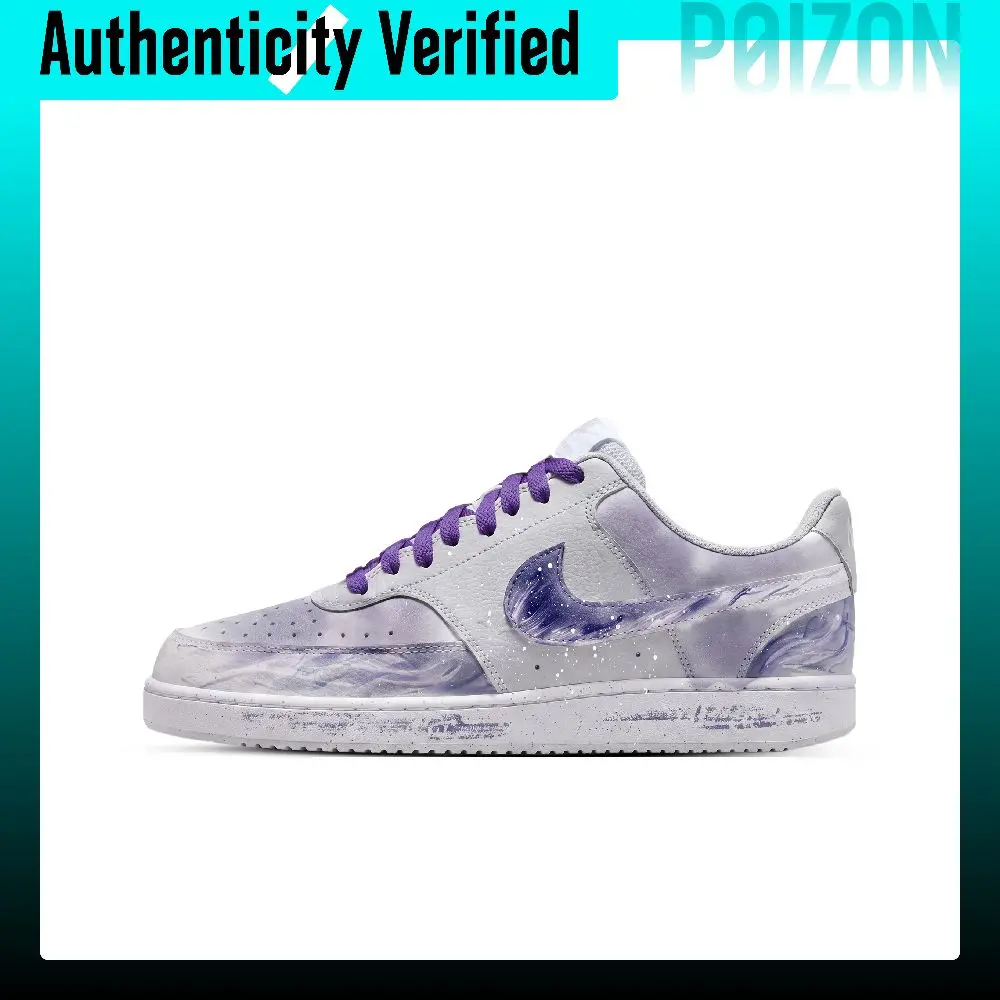 Nike Court Vision Skate Shoes Unisex Low-top White/Blue/Gray HM9862-002（Team2562-）