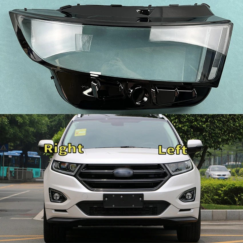 For Ford Edge 2015 2016 2017 2018 Headlamp Cover Transparent Lamp Shade Headlight Shell Lens Plexiglass Auto Replacement Parts