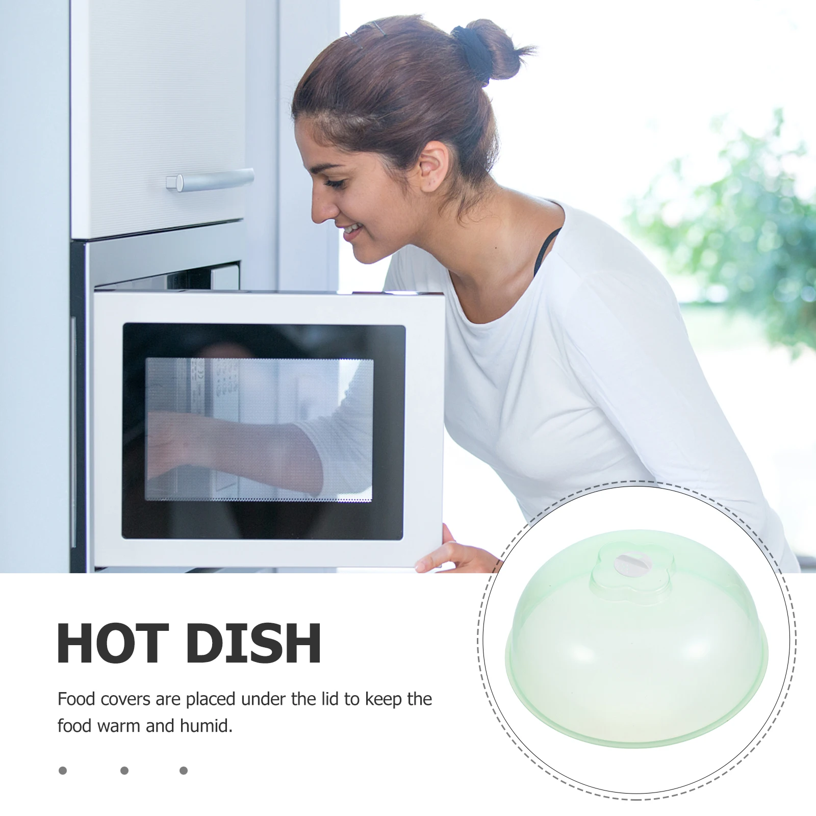 

Splatter Cover PP Food Covers Reusable Microwave Oven Cover for Food Preservation Kitchen Supplies Splatter Guard Microwave