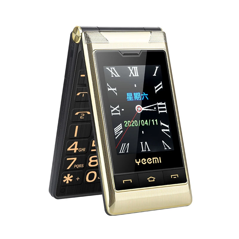 Yeemi G10-C 2G GSM Dual SIM Dual Screen Flip Feature Phone Big Fronts For Elder 2.8 cala FM Mp3/Mp4 Bluetooth Tani telefon komórkowy — zdjęcie produktu 8