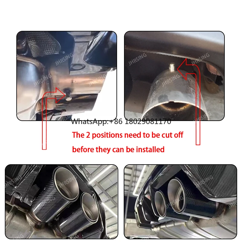 Puntas de escape de rendimiento para BMW, tubos de silenciador de escape de fibra de carbono, G80, M3, G82, G83, M4