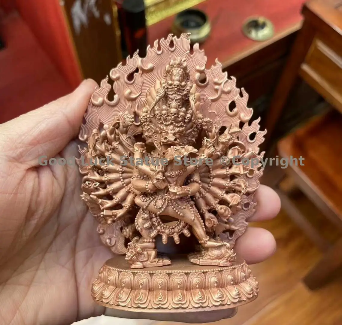 الجملة لوازم البوذية رائعة النحاس نحت يامانتاكا البوذية تمثال التبت البوذية التانترا النحت ديكور طرد الشياطين