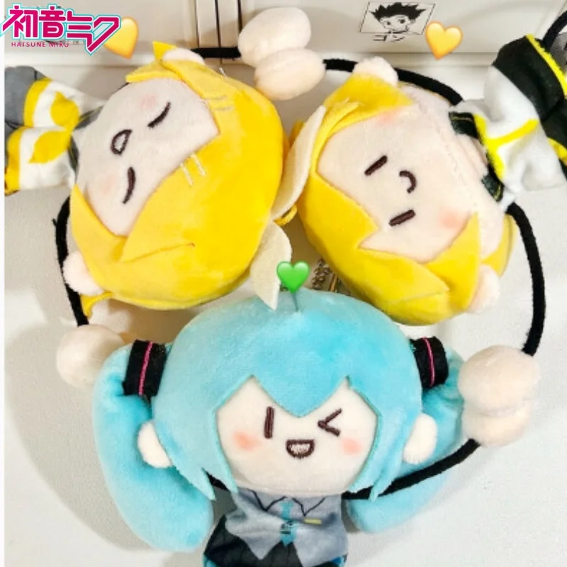 moeyu-初音ミク-ハンドインハンド-ミニマグネットぬいぐるみ-スイートドリームシリーズ-華街美少女リン・レン-アニメキーホルダーペンダント-ギフトおもちゃ