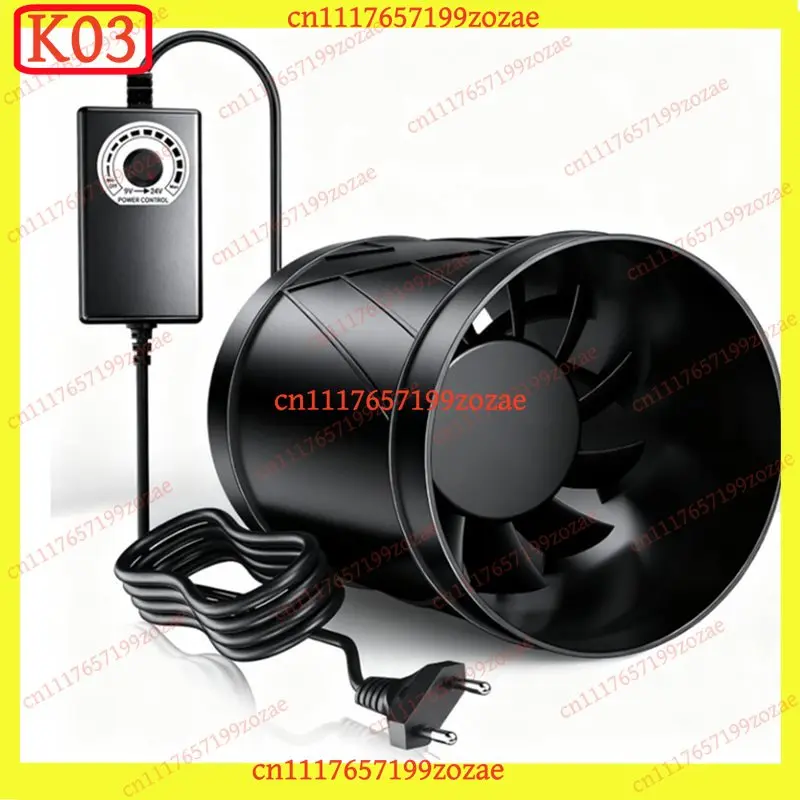 k03 Adjustable 6 Inch Inline Duct Fan Quiet Ventilation Extractor For Basement Greenhouse Home Air Circulation System