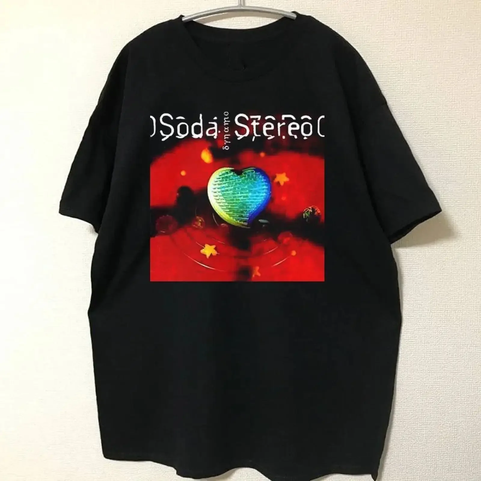 Camiseta de algodón negra Soda Stereo Band Dynamo, talla completa S 5XL TU1791, estilo vintage lavado, cómoda, gráfica, versátil, informal