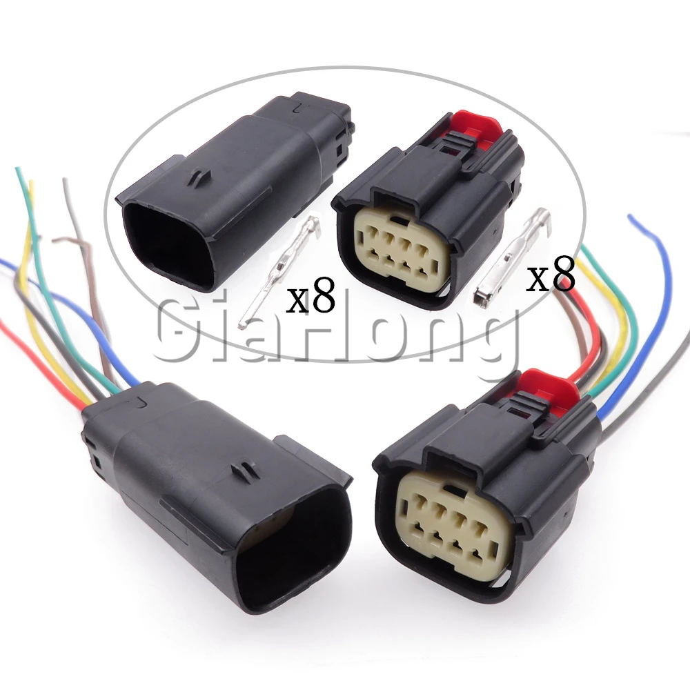 

1 Set 8 Ways Starter Car Plastic Housing Connector 33482-4801 33472-0801 Auto Engine Wire Cable Waterproof Plug