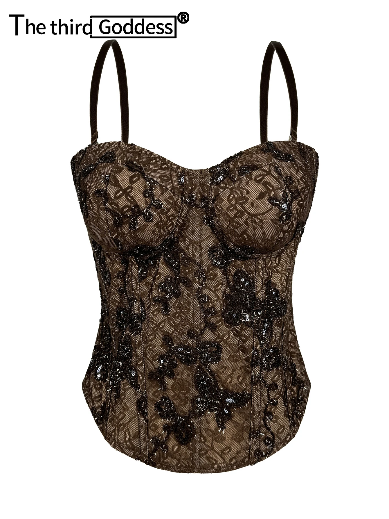 

Sexy halter mesh lace corset tanks top women summer sequin club party tops for woman backless beach crop top fashion streetwear