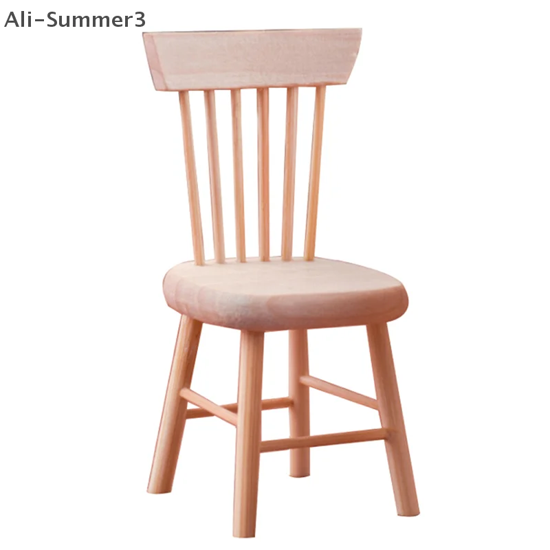 1/12 Mobili in miniatura per casa delle bambole Sedia in legno Seggiolone Accessori per casa delle bambole