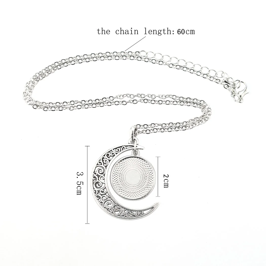 Luminous Solar System Planet Crescent Necklace Moon Earth Sun Pendant Jewelry Fashion Woman Chain Necklace Gift Glow In The Dark