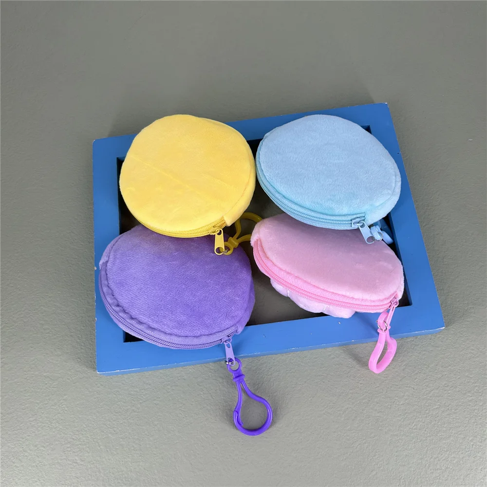 4 ألوان، 10 سم حقيبة عملات قطيفة صغيرة، محفظة جيب للعملات المعدنية