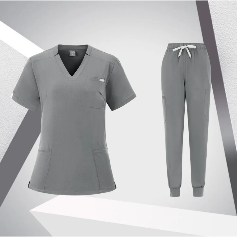 Hospital Dental Clinic Work Wear Doctor Operating Room Nurse Clothing Short Sleeved Beauty Salon Spa Scrub Sets Pharmacy Uniform