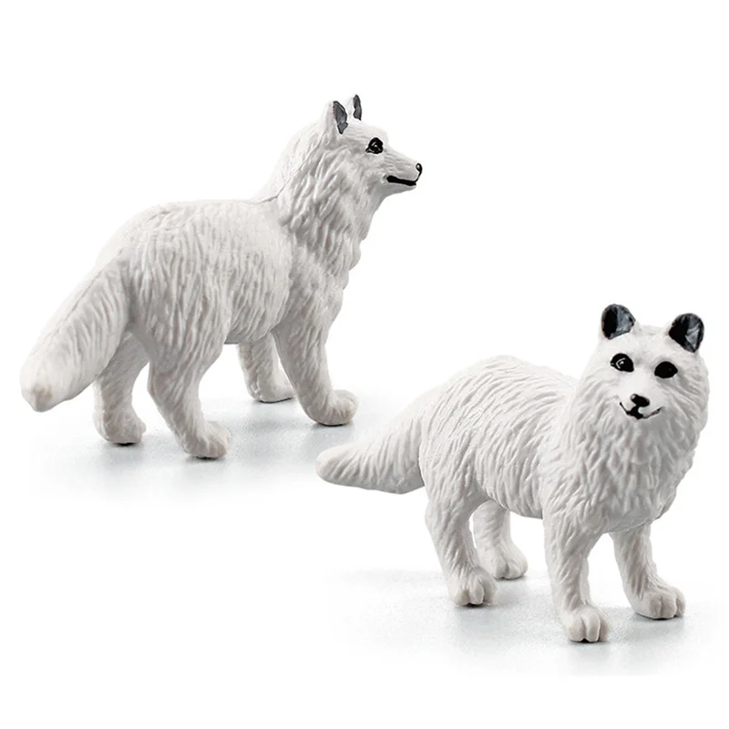 AS96-20Pcs Mini Simulation Polar Bear Beluga Bunny Seals Polars Bear Reindeer Arctic Animal Set Kid Cognitive Education