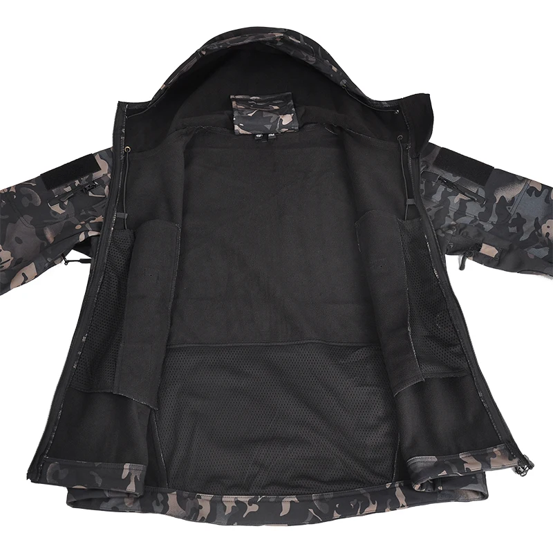 Winter Fleece Soft Shell Tactical uniform military set hunting Jacket Warm pants Hiking Suits Windproof Wear Resistant Work Suit