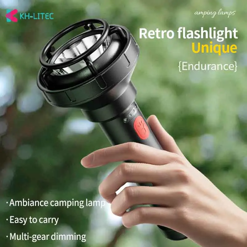 

Most Powerful LED Flashlight With Compass Rechargeable Torch Light Flashlight Tactical Lantern Long Shot Hand Lamp For Camping