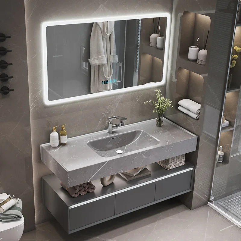 

Waterproof Wooden Bathroom Cabinet Drawers Modern Space Saver Bathroom Cabinet Vanity Luxury Meuble Salle De Bain Furniture