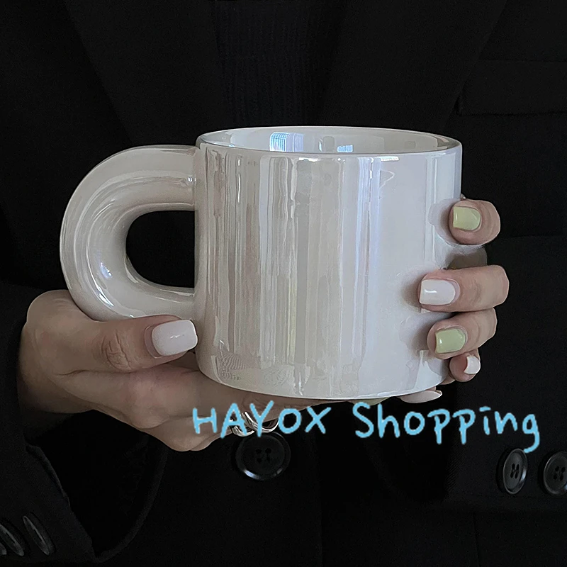 

Frosted Texture Solid Color Chubby Ceramic Mug，Couple Coffee Cup Girls Gift Home Creative Ornaments Household Water Cup