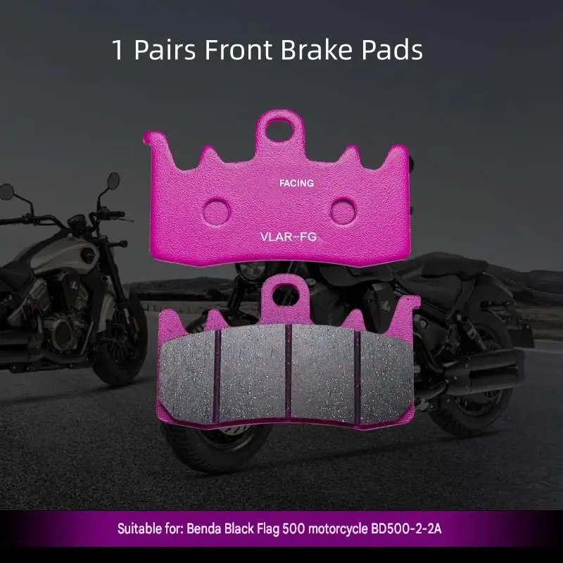 For BENDA Black Flag 500 Silent Comfort Ceramic Brake Pads Soft Compound Erase Harsh Squeal During Low-Speed Parking Maneuvers