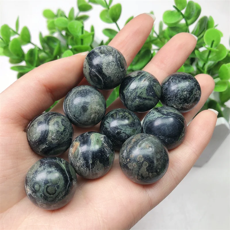 

10PCS Natural Kambaba Jasper Sphere Crystal Ball Quartz Healing Magic Sphere Feng Shui Ornament Room Home Decor 2CM