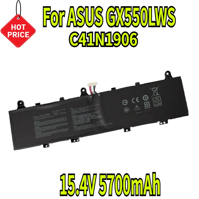 15.4V 5700mAh C41N1906 Laptop Battery for ASUS GX550LWS GX550LXS FA506QR FA506QM FA706IH FA706QR FX506HC FX506HM FX706H