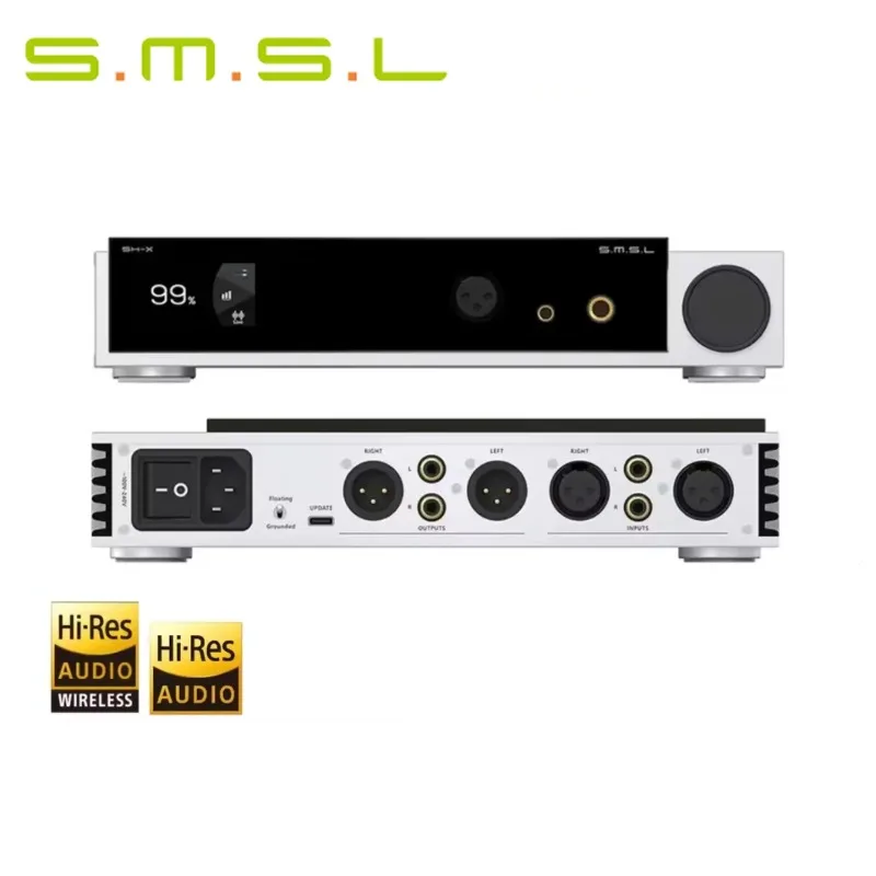 SMSL SH-X Headphone Amplifier High Output Power Three Gain Adjustment Preamplifier Output 6.35mm/4.4mm Port