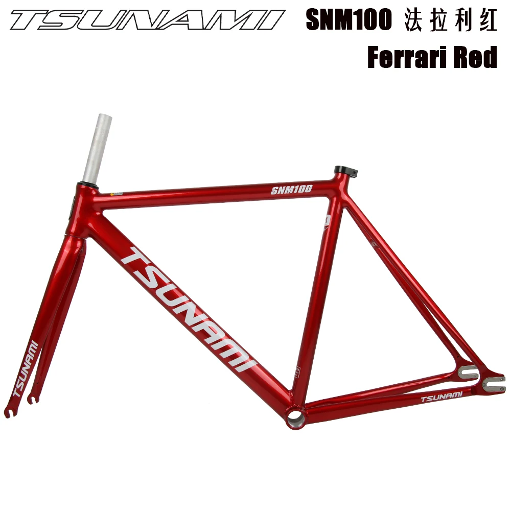 TSUNAMI SNM100 高品質シングルスピード自転車フレームセット固定ギア