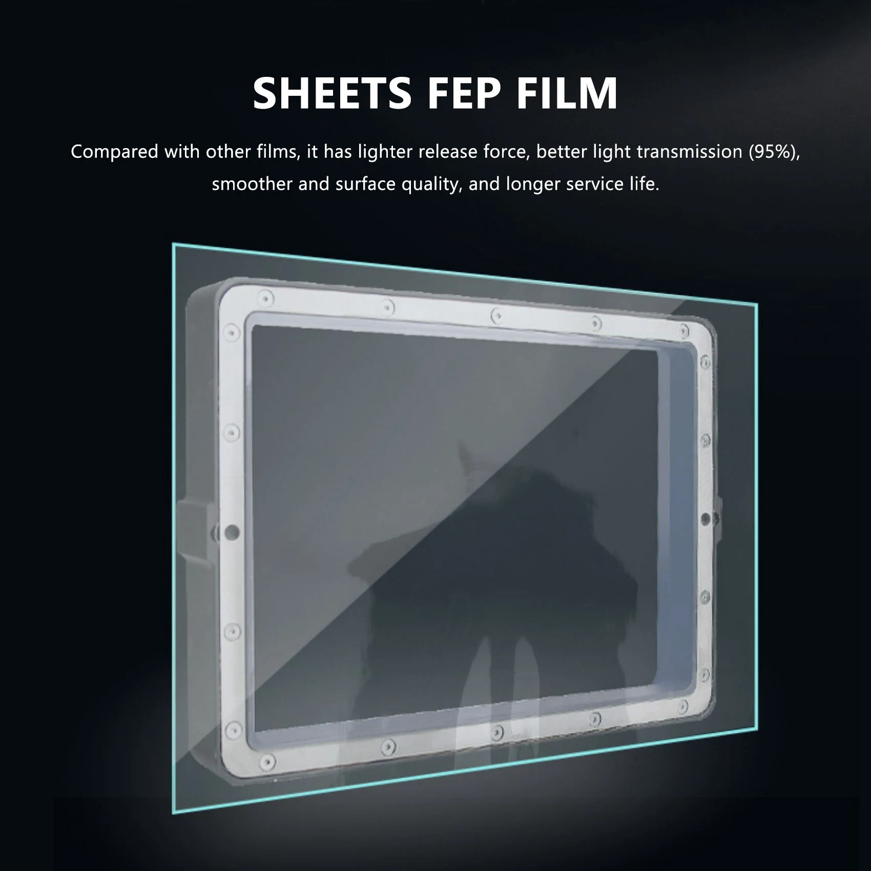 Y06A 5 Sheets FEP Film 140X200mm x 0.1mm DLP LCD SLA Resin 3D Printer for Mars Duplicator D7, Photon