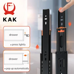 KAK Rebound Drawer Slides Rail Stainless Steel 10