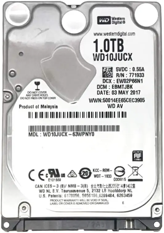 1TB 5400RPM 16MB Cache SATA 6.0Gb/s 2.5in Hard Drive for PS4 Game Console Upgrade/Repair