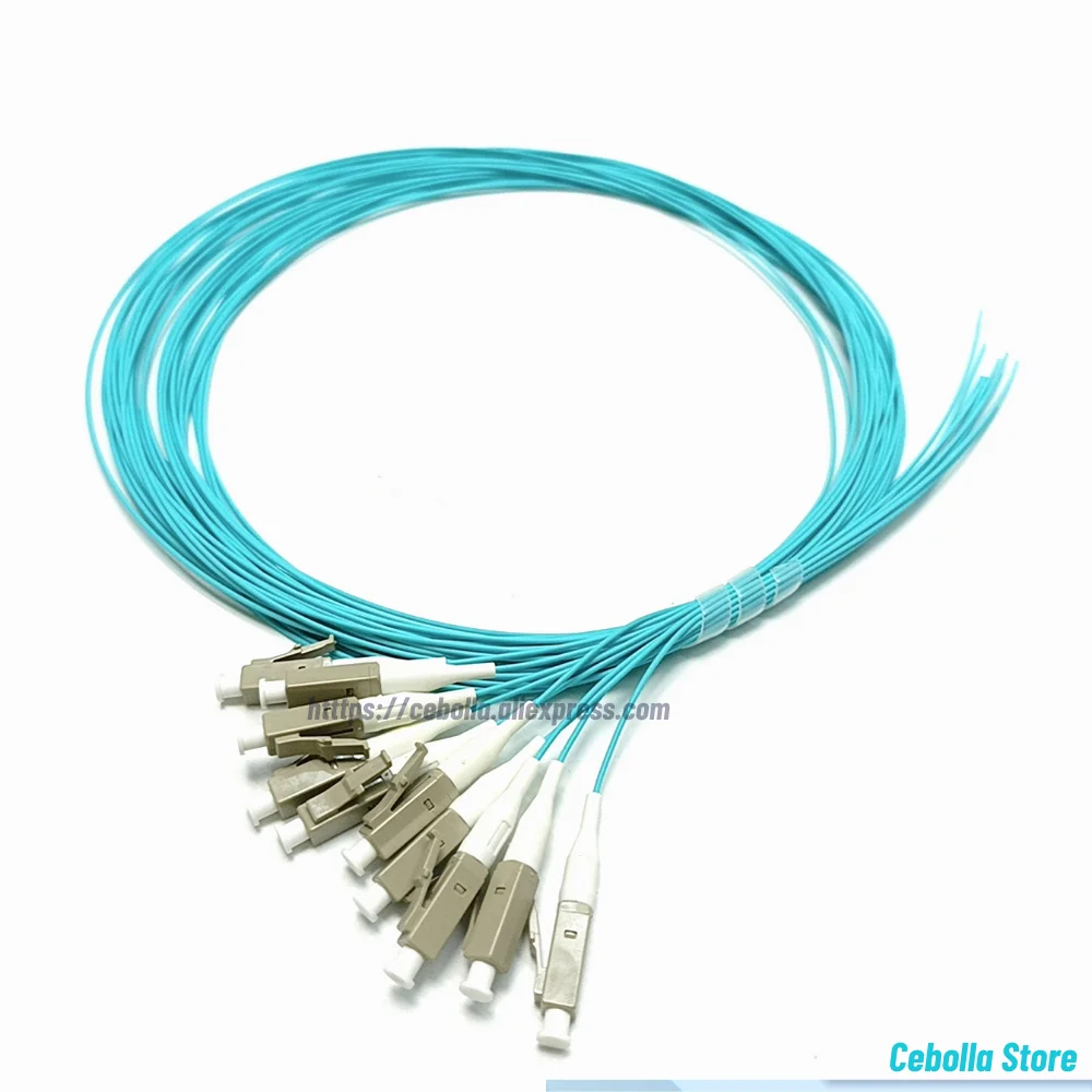 Fiber Optic Pigtail LC-UPC 0.9Mm MM Simplex LSZH 10 Gigabit Multimode OM3 LC-UPC 50Pcs 100Pcs Lot FTTH