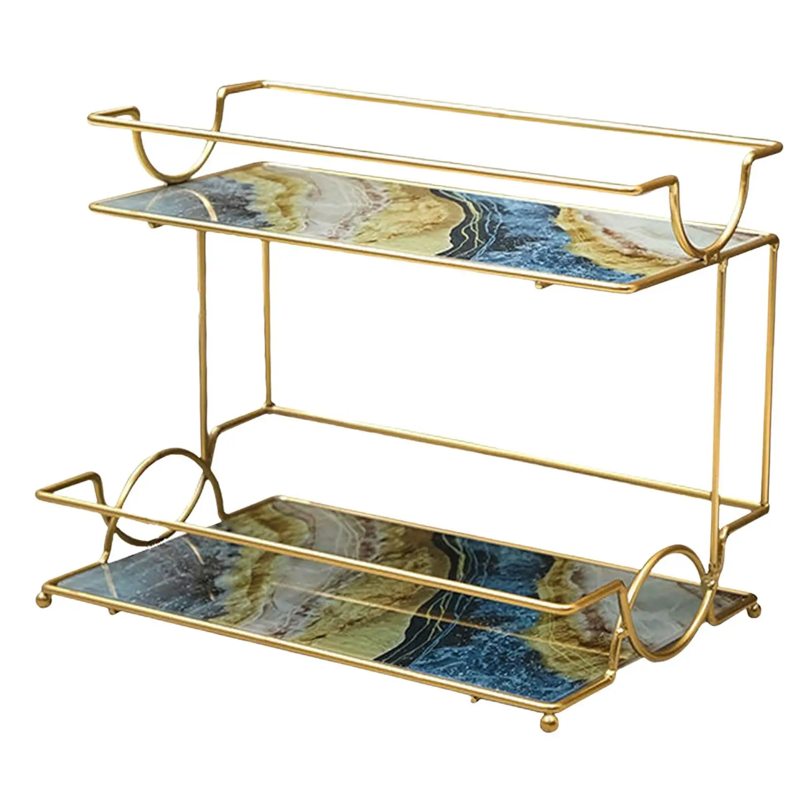 Sleek Iron Storage Rack for Bathroom and Bedroom Organization