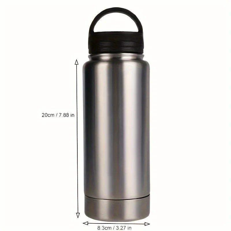 Garrafa de copo para beber de aço inoxidável desvio seguro stash e esconder pequenos objetos de valor chaves de dinheiro jóias prata 12 onças