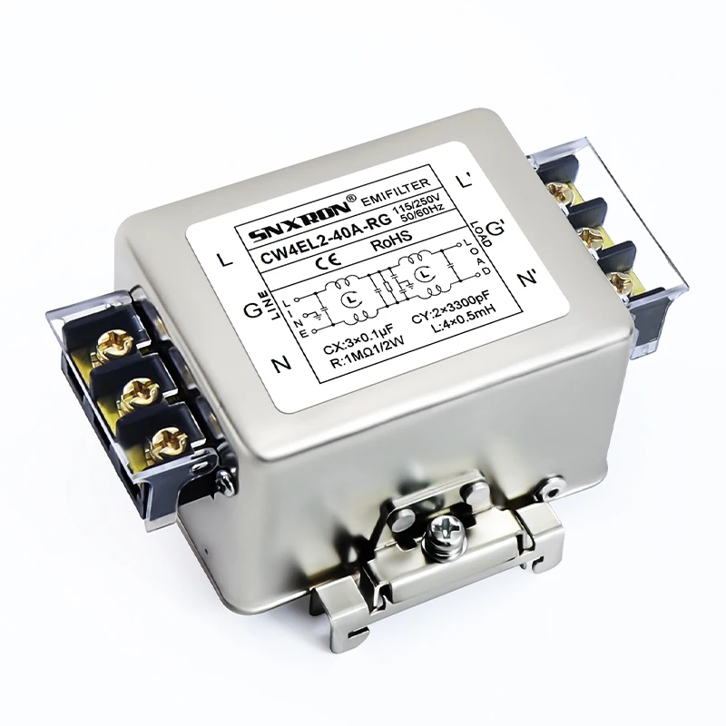 cw4el2-40a-rg-単相-ac-emi-フィルター-din-レールマウント-ユニバーサル-2-段階フィルター-3a-40a-250vac-電気ノイズ低減用